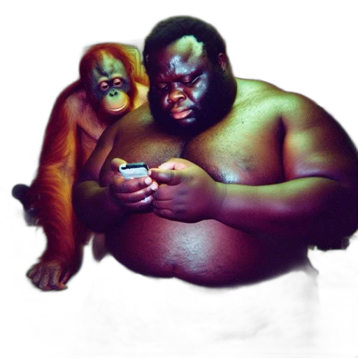 animal, creature, concept art, photorealistic, 3d render, comic book art, man, thick transparent PNG cut-out