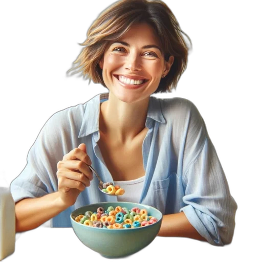 food, jewelry, photorealistic, pixel art, oil painting, cartoon, woman, smiles transparent PNG cut-out