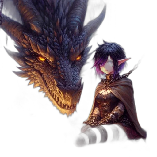 dragon, creature, sword, fantasy art, concept art, pixel art, comic book art, fire transparent PNG cut-out