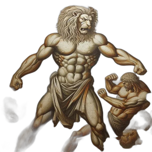 fantasy art, concept art, photorealistic, comic book art, mosaic, artwork, features, powerful transparent PNG cut-out