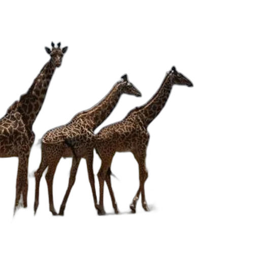 animal, crown, 3d render, concept art, photorealistic, pixel art, earth tones, giraffes transparent PNG cut-out
