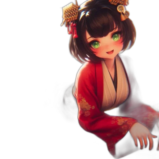 dress, staff, dragon, mask, fantasy art, concept art, anime, 3d render transparent PNG cut-out