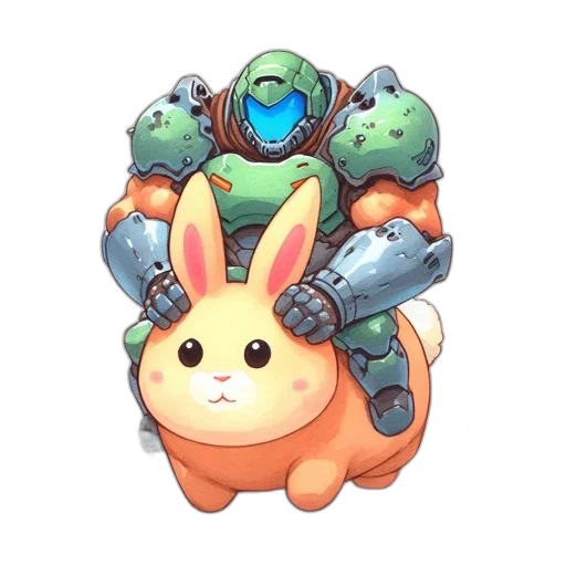 robot, animal, weapon, creature, pixel art, concept art, fantasy art, 3d render transparent PNG cut-out