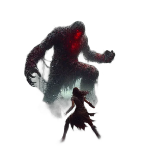 creature, animal, mask, hair, concept art, fantasy art, pixel art, 3d render transparent PNG cut-out