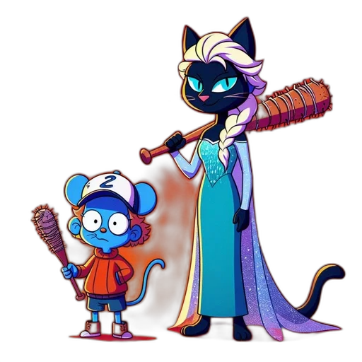 staff, weapon, concept art, cartoon, fantasy art, pixel art, blue, two transparent PNG cut-out