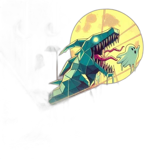 dragon, weapon, creature, sword, concept art, pixel art, vaporwave, comic book art transparent PNG cut-out