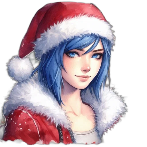 hat, face, pixel art, concept art, fantasy art, anime, blue, animated transparent PNG cut-out