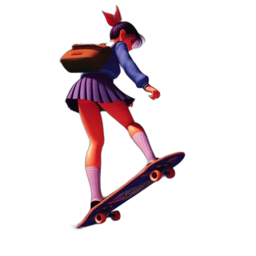 dress, hat, staff, concept art, 3d render, vaporwave, pixel art, red transparent PNG cut-out