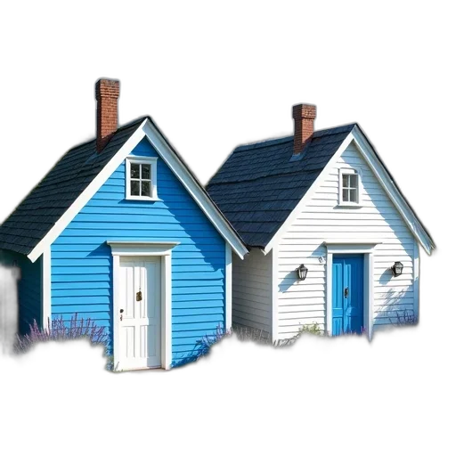 building, furniture, 3d render, photorealistic, concept art, blue, pastel, colorful transparent PNG cut-out