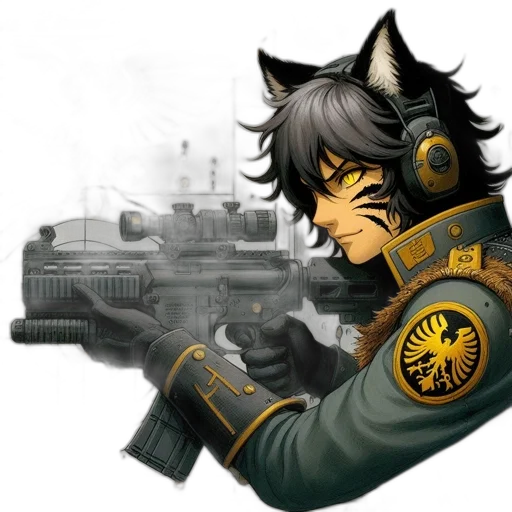 weapon, staff, concept art, fantasy art, pixel art, comic book art, character, feline transparent PNG cut-out