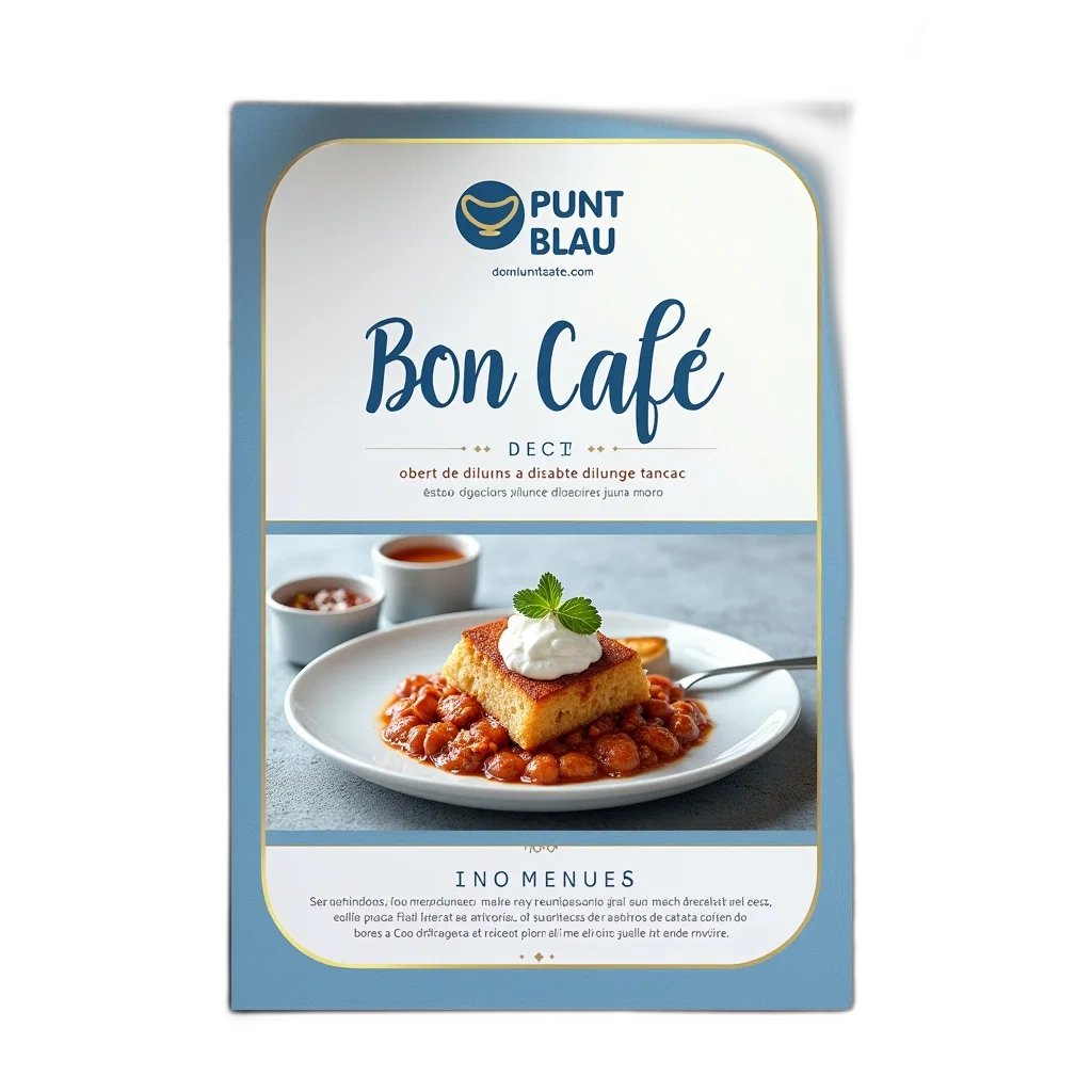 food, restaurant, menu, blue, white, color, scheme, featuring transparent PNG cut-out