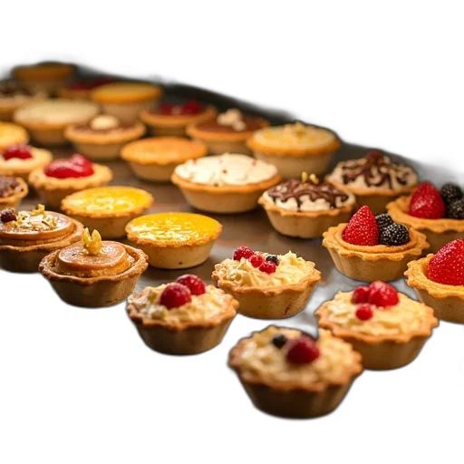 food, display, case, filled, various, pastries, including, pies transparent PNG cut-out