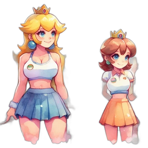 crown, dress, pixel art, concept art, 3d render, watercolor, pastel, colorful transparent PNG cut-out