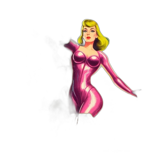 dress, comic book art, concept art, cartoon, fantasy art, vintage-style, movie, poster transparent PNG cut-out