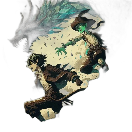 mask, dragon, creature, staff, fantasy art, concept art, pixel art, watercolor transparent PNG cut-out