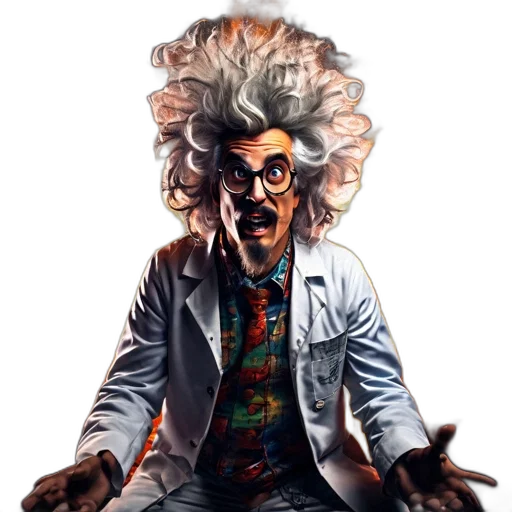 jacket, staff, hair, face, concept art, comic book art, photorealistic, cartoon transparent PNG cut-out