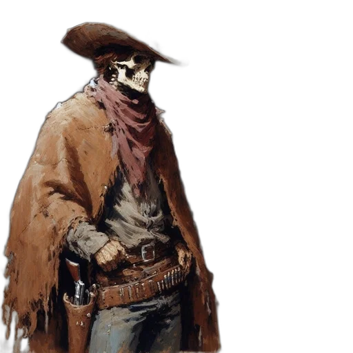 mask, jacket, weapon, hat, concept art, comic book art, fantasy art, photorealistic transparent PNG cut-out