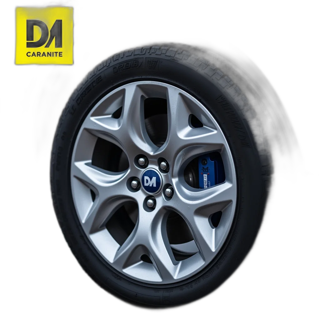 car, close-up, tire, silver, rim, blue, logo, center transparent PNG cut-out