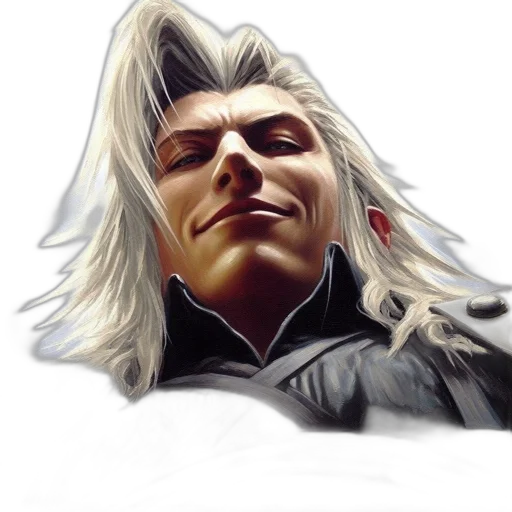 face, hair, jacket, mask, photorealistic, concept art, fantasy art, 3d render transparent PNG cut-out