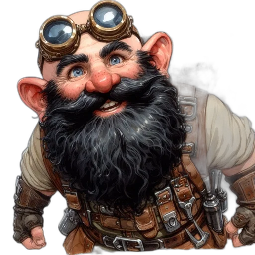 face, staff, creature, fantasy art, concept art, photorealistic, 3d render, steampunk-styled transparent PNG cut-out