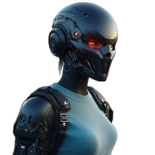 robot, face, mask, concept art transparent PNG cut-out