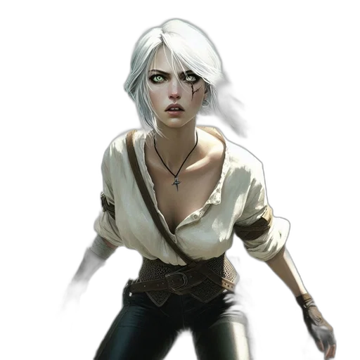 staff, jacket, face, weapon, concept art, fantasy art, comic book art, photorealistic transparent PNG cut-out