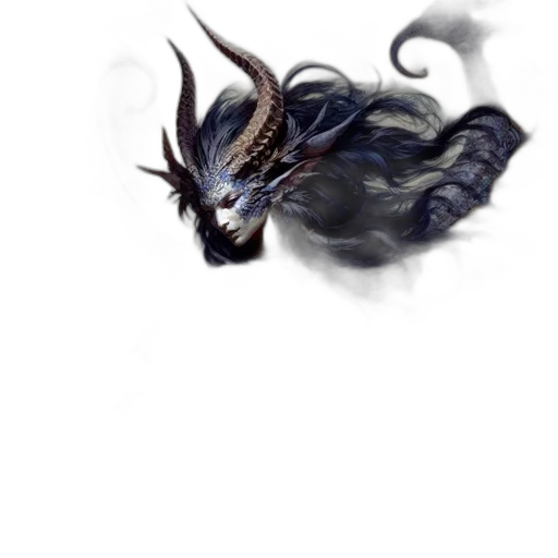 dragon, creature, mask, staff, fantasy art, concept art, photorealistic, 3d render transparent PNG cut-out