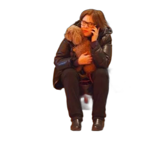 jacket, animal, creature, concept art, outer space, person, sits, staircase transparent PNG cut-out