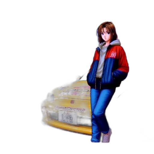 jacket, robot, car, weapon, concept art, vaporwave, 3d render, pixel art transparent PNG cut-out