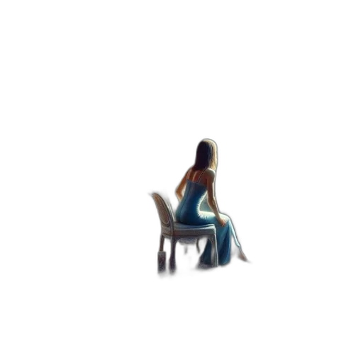 dress, furniture, jewelry, hair, pixel art, concept art, 3d render, oil painting transparent PNG cut-out