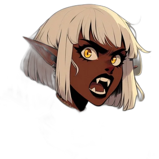 face, creature, mask, staff, concept art, fantasy art, anime, comic book art transparent PNG cut-out