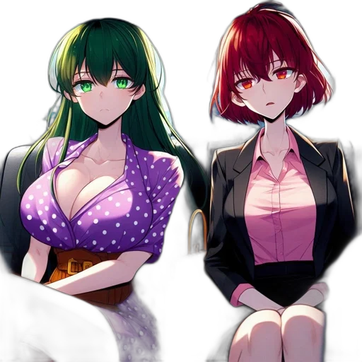 dress, anime, pixel art, concept art, fantasy art, green, colorful, red transparent PNG cut-out