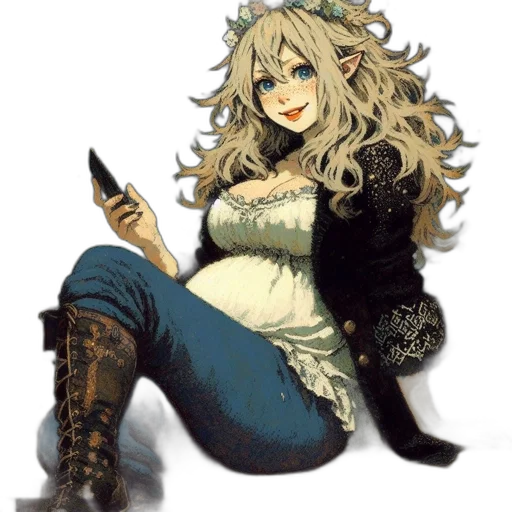 staff, weapon, dragon, dress transparent PNG cut-out