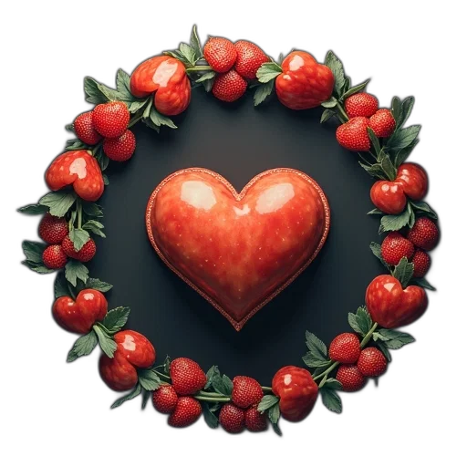 food, jewelry, photorealistic, 3d render, pixel art, red, slack, message transparent PNG cut-out