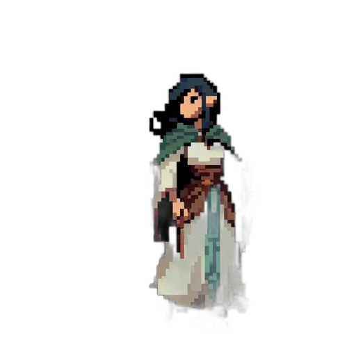 staff, sword, pixel art, concept art, fantasy art, 3d render, earth tones, green transparent PNG cut-out