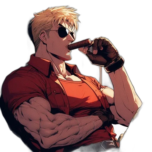 weapon, staff, comic book art, cartoon, cyberpunk, concept art, red, animated transparent PNG cut-out