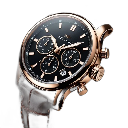 jewelry, men, quartz, watch, chronograph, clock, leather, band transparent PNG cut-out