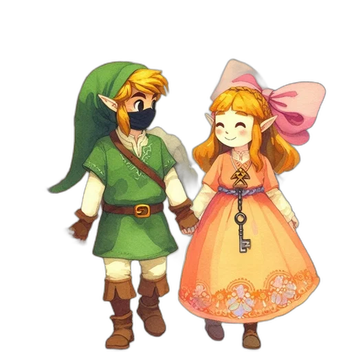 dress, mask, staff, crown, concept art, pixel art, watercolor, fantasy art transparent PNG cut-out