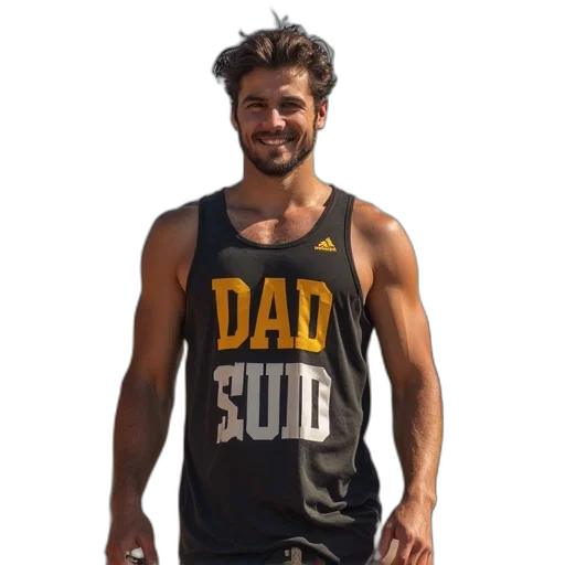 dad, squad, tank, top transparent PNG cut-out