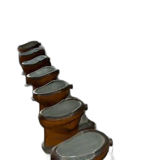 bottle, furniture, crown, jewelry, 3d render, earth tones, row, old-fashioned transparent PNG cut-out
