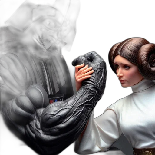 concept art, comic book art, photorealistic, fantasy art, fire, dramatic, showdown, darth transparent PNG cut-out