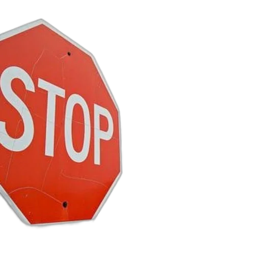 3d render, red, stop, sign, stands, prominently, against, snowy transparent PNG cut-out
