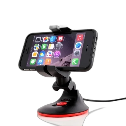 staff, smartphone, black, case, mounted, adjustable, phone, stand transparent PNG cut-out