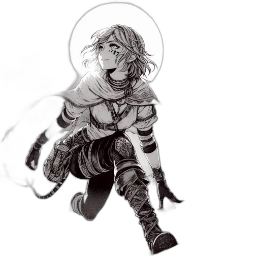 sword, weapon, concept art, fantasy art, comic book art, pencil sketch, monochrome, dark transparent PNG cut-out