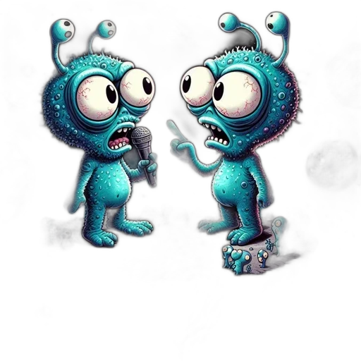 creature, robot, staff, concept art, 3d render, pixel art, cartoon, outer space transparent PNG cut-out