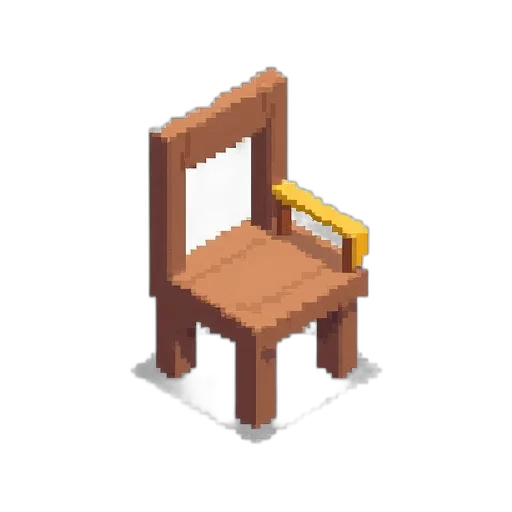 furniture, crown, weapon, robot, pixel art, 3d render, concept art, fantasy art transparent PNG cut-out