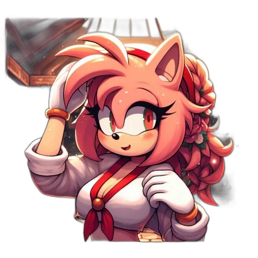 staff, hair, weapon, hat, pixel art, anime, concept art, cartoon transparent PNG cut-out