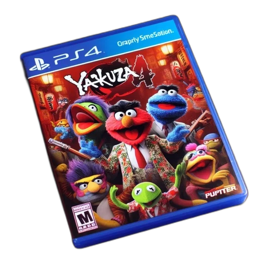concept art, 3d render, playstation, game, case, featuring, goro, majima transparent PNG cut-out