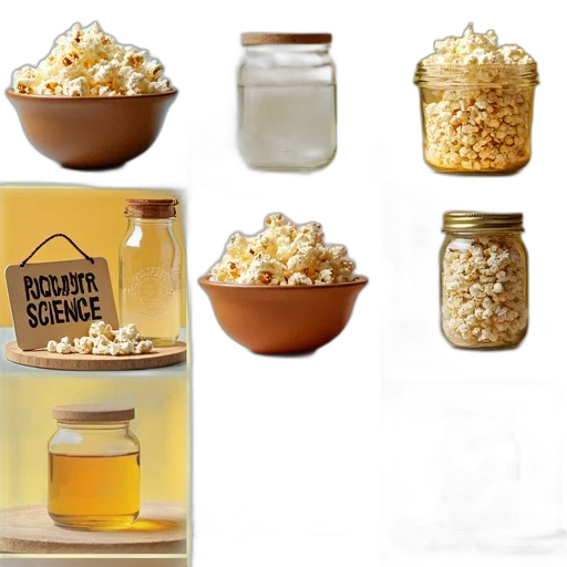 food, crown, golden, collage, various, popcorn-related, images, including transparent PNG cut-out