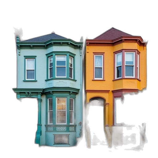 building, furniture, 3d render, photorealistic, concept art, watercolor, city street, colorful transparent PNG cut-out